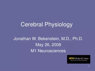 Cerebral Physiology