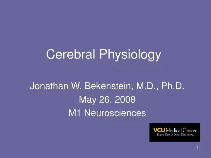 cerebral physiology