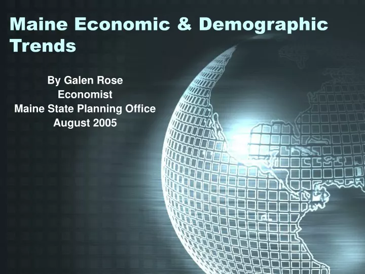 maine economic demographic trends