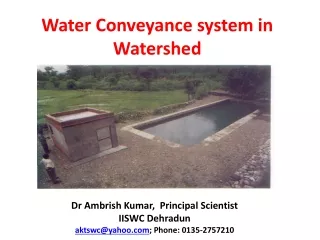 Water Conveyance system in Watershed