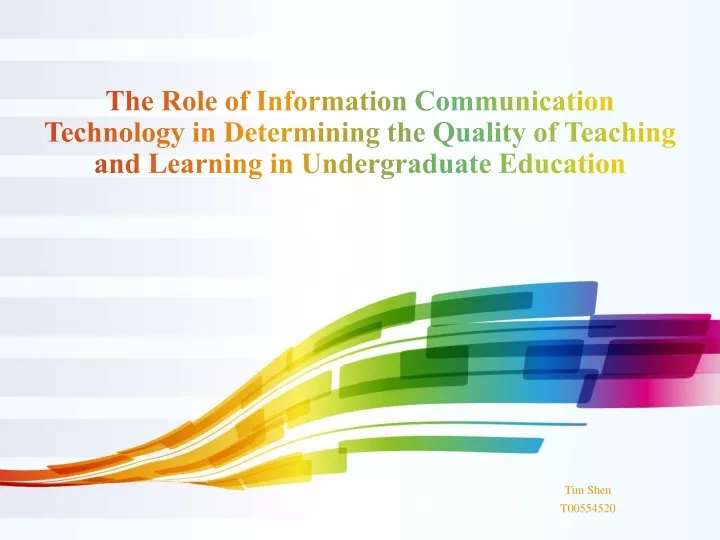 the role of information communication technology