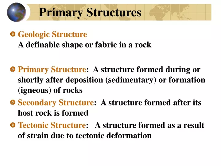 primary structures