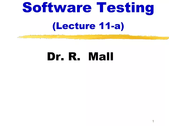 software testing lecture 11 a