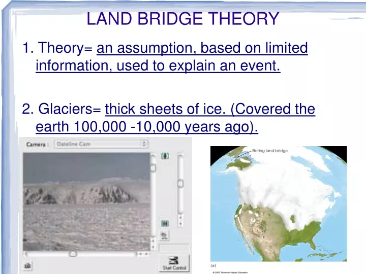 land bridge theory