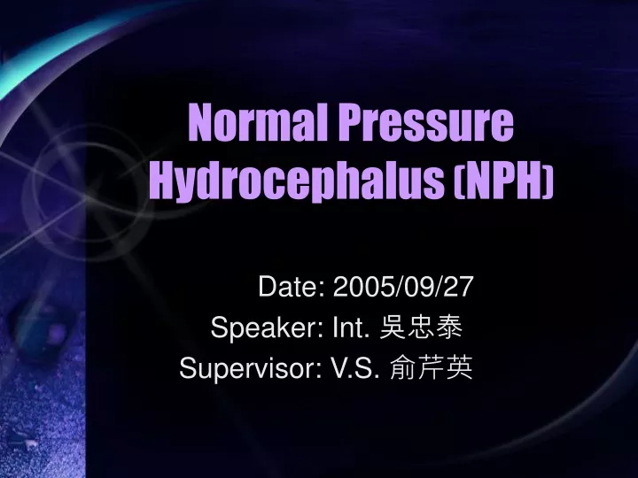 normal pressure hydrocephalus nph