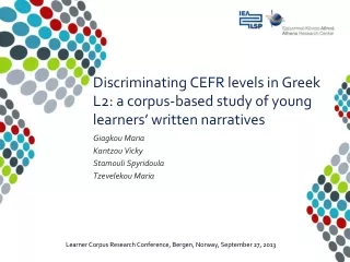 Discriminating CEFR levels in Greek L2: a corpus-based study of young learners’ written narratives