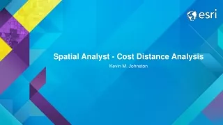 Spatial Analyst - Cost Distance Analysis