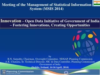 Meeting of the Management of Statistical Information System (MSIS 2014)