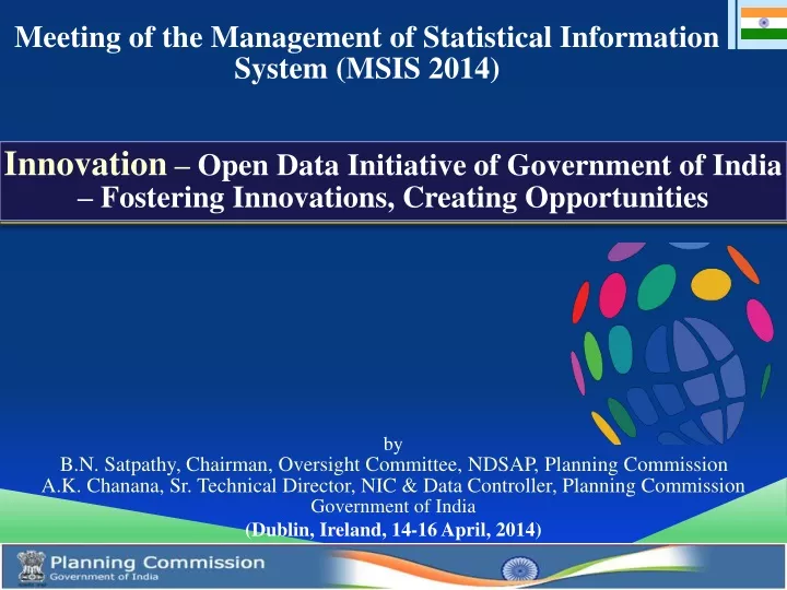 PPT - Meeting Of The Management Of Statistical Information System (MSIS ...