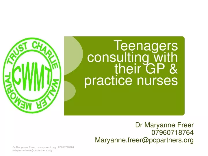 teenagers consulting with their gp practice nurses