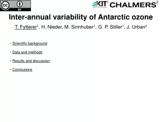 Inter-annual variability of Antarctic ozone