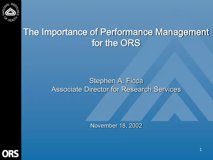 the importance of performance management