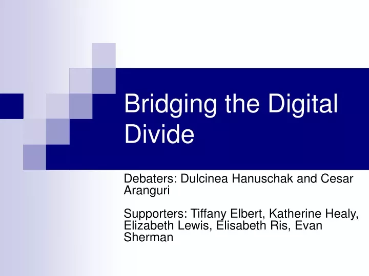 bridging the digital divide