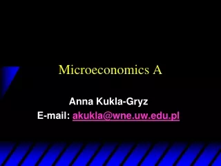 Microeconomics A