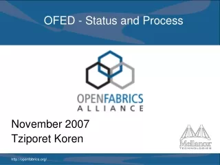 OFED - Status and Process