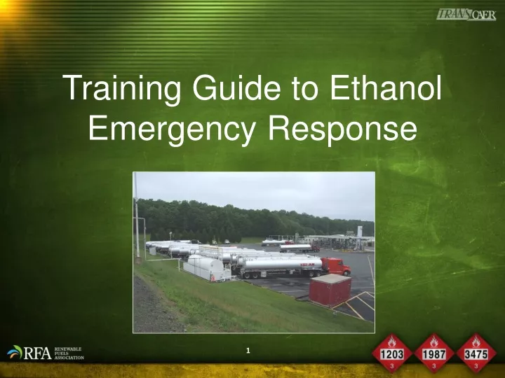 training guide to ethanol emergency response