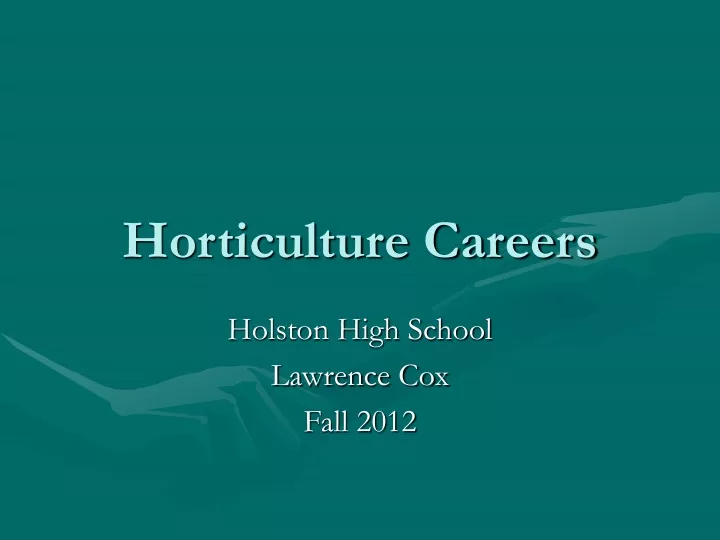 horticulture careers