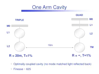 One Arm Cavity