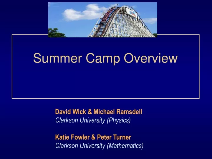 summer camp overview