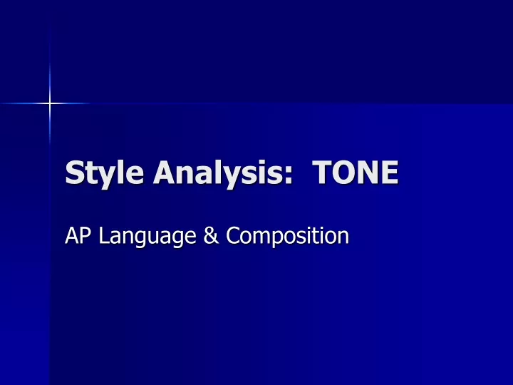 style analysis tone