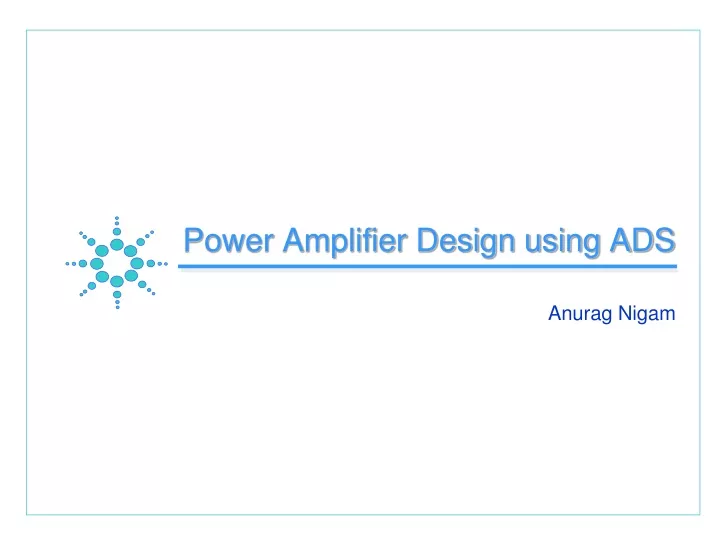 power amplifier design using ads
