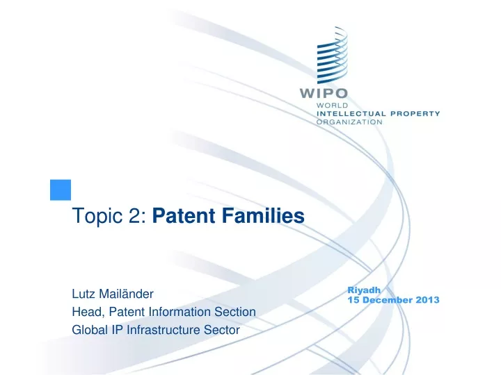 topic 2 patent families