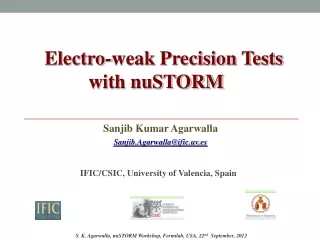 Electro-weak Precision Tests              with nuSTORM