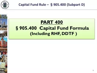 Capital Fund Rule – §905.400 (Subpart D)