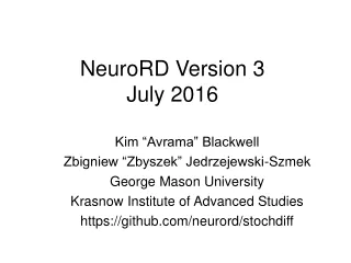 NeuroRD Version 3 July 2016