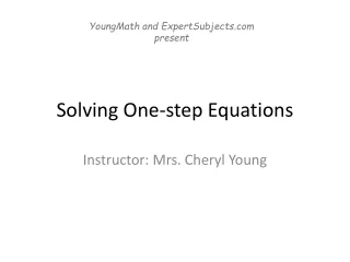 Solving One-step Equations