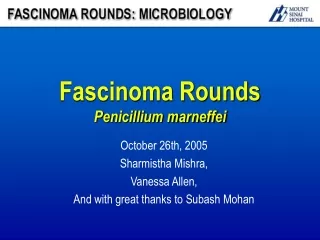 Fascinoma Rounds Penicillium marneffei