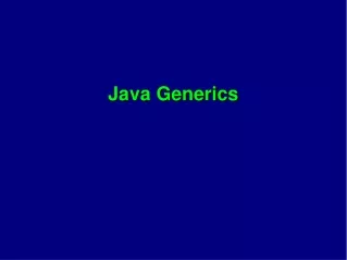 Java Generics