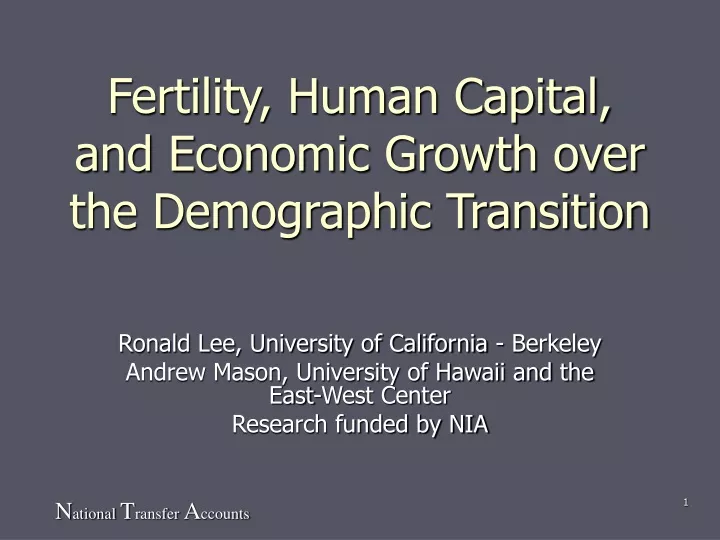 fertility human capital and economic growth over the demographic transition