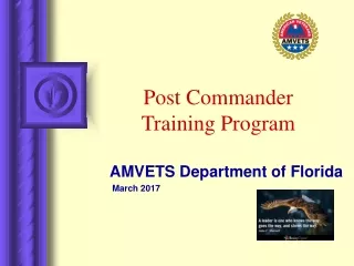 Post Commander   Training Program