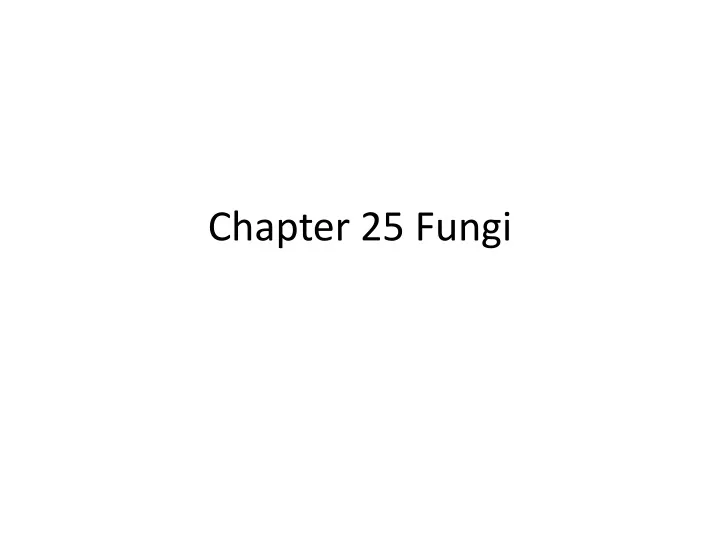 chapter 25 fungi