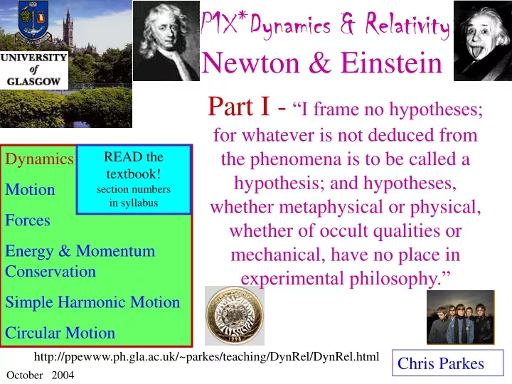 p1x dynamics relativity newton einstein