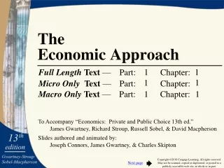 The Economic Approach