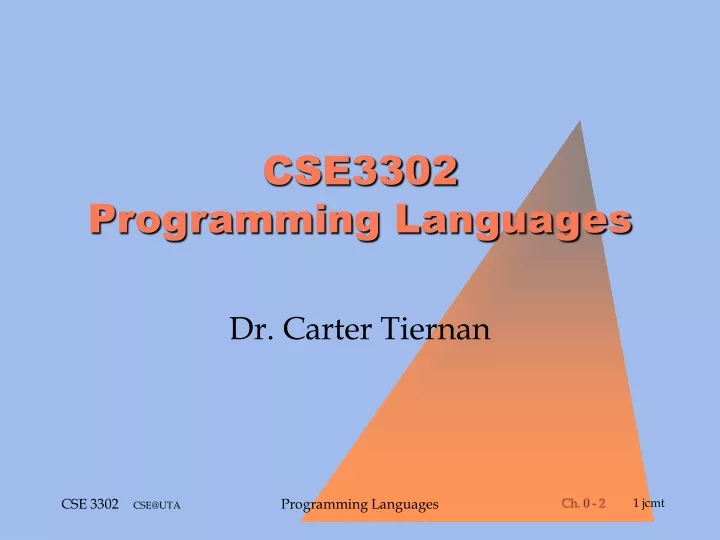 cse3302 programming languages