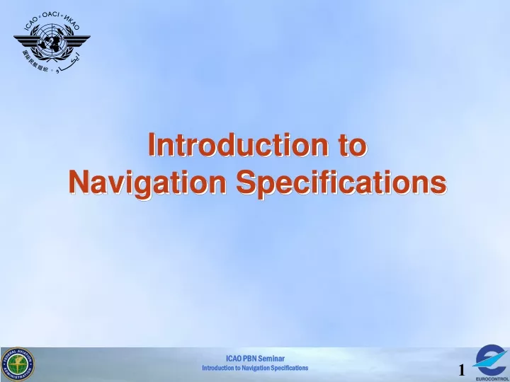 introduction to navigation specifications