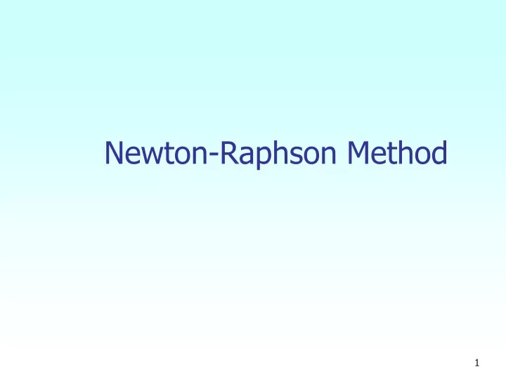 newton raphson method