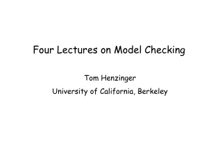Four Lectures on Model Checking