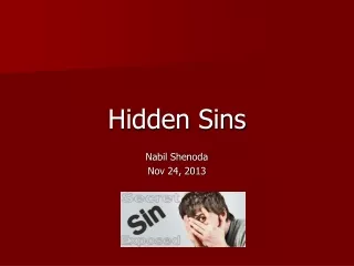 Hidden Sins Nabil Shenoda Nov 24, 2013
