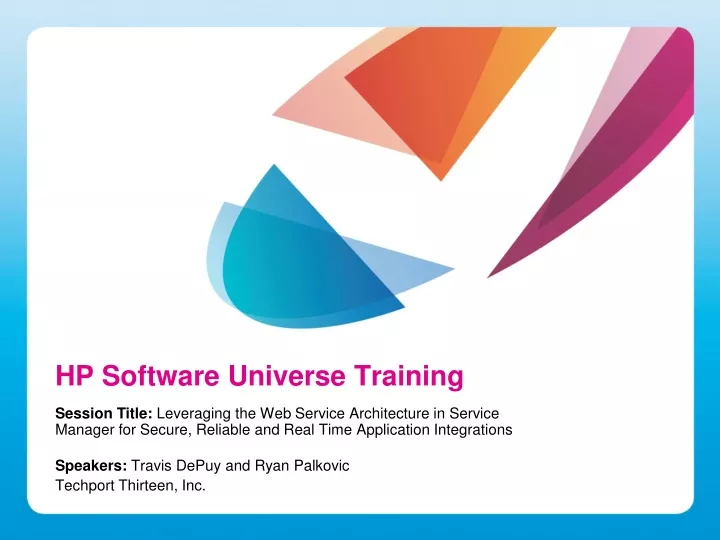 hp software universe training