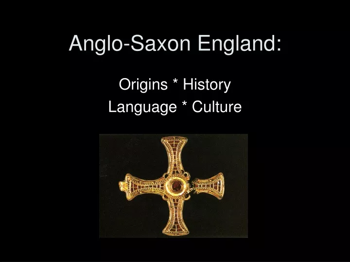 anglo saxon england