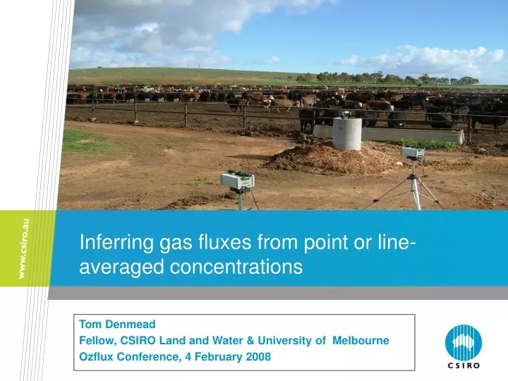 inferring gas fluxes from point or line averaged concentrations