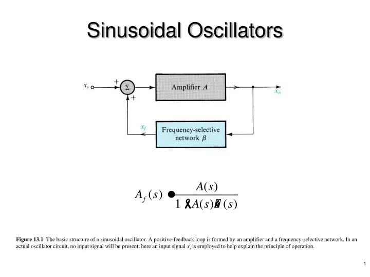 sinusoidal oscillators