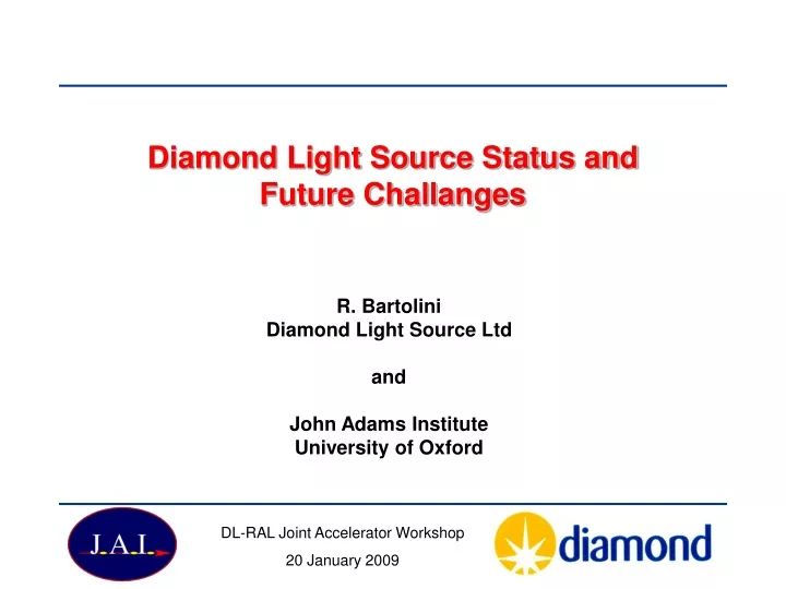 diamond light source status and future challanges