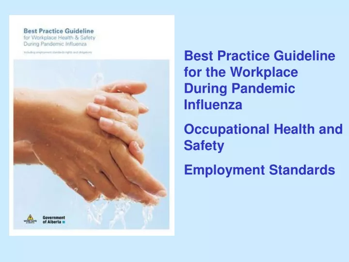 best practice guideline for the workplace during