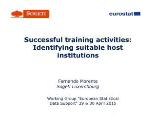 Successful training activities: Identifying suitable host institutions