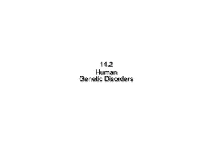 14.2  Human  Genetic Disorders
